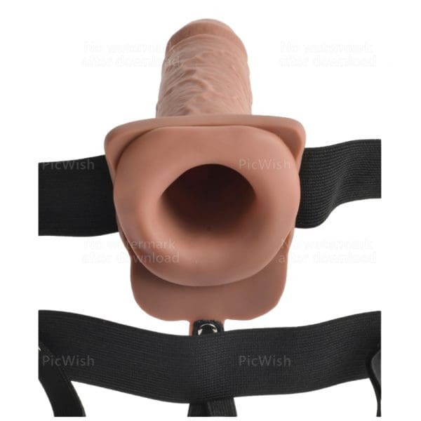FETISH FANTASY SERIES - ADJUSTABLE HARNESS REALISTIC PENIS WITH BALLS RECHARGEABLE AND VIBRATOR 17.8 CM 3